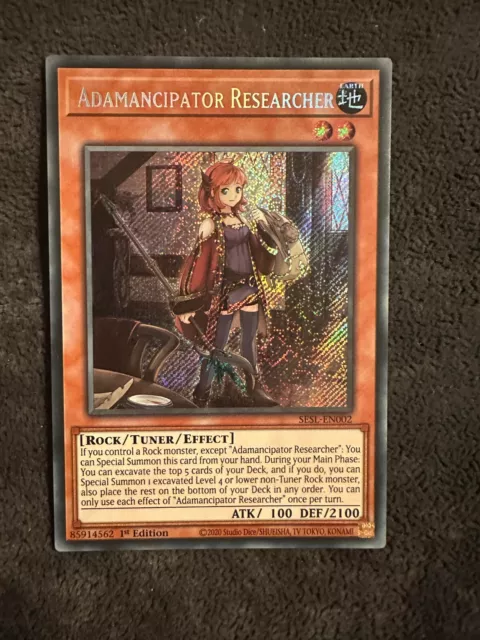 SESL-EN002 Adamancipator Researcher Secret Rare Yugioh 1st