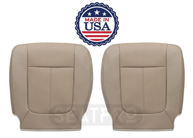 thumbnail image 2 of Perforated Tan Microfiber Leather Seat Covers For Ford F150 2009-2014 – 4PCS, Front 40/20/40 & 50/50 2 of 4