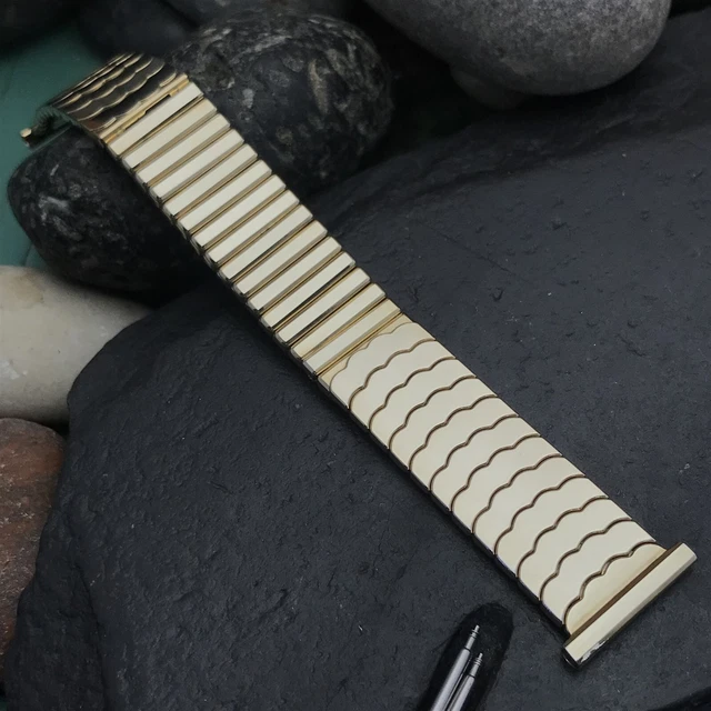 rare 1959 10k Gold-Filled Speidel Riptide Center-Expansion Vintage Watch Band