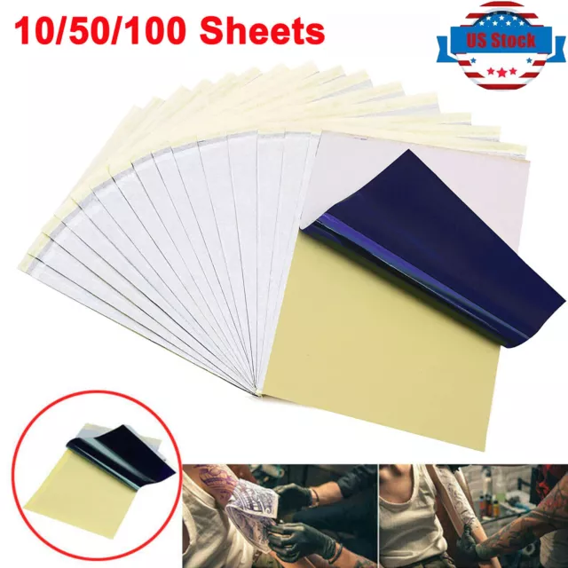 10,50,100 Sheets Tattoo Carbon Thermal Stencil Transfer Paper A4  Hectograph