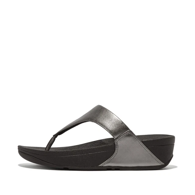 FitFlop Womens Lulu Leather Toe Post Flip Flops Sandals