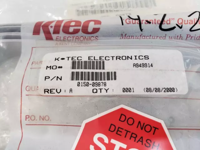 Applied Materials amat 0150-09878 Cable ESC Controller Chamber