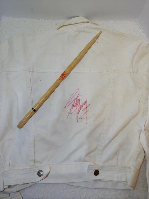 RARE!! EDDIE MONEY - AUTOGRAPHED Jean Jacket and Drum Stick!! RARE!! EDDIE MONEY - AUTOGRAPHED Jean Jacket and Drum Stick!!