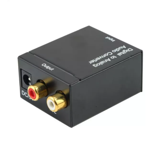 Adaptateur Convertisseur Coaxial Toslink SPDIF Numerique vers Analogique RCA AT4