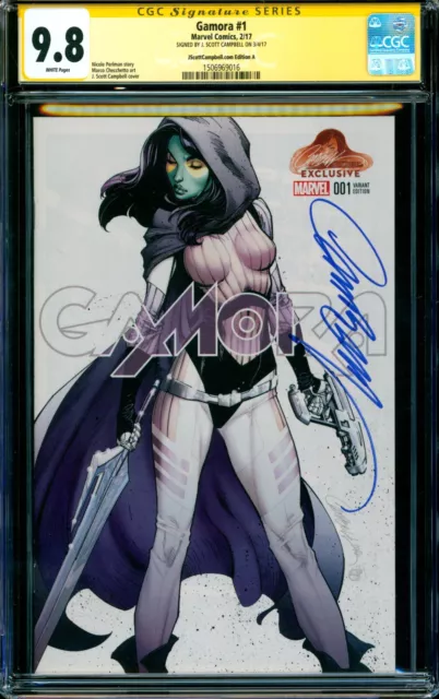 Gamora #1 CAMPBELL VARIANT A CGC SS 9.8 signed J.Scott Campbell NM/MT GOTG