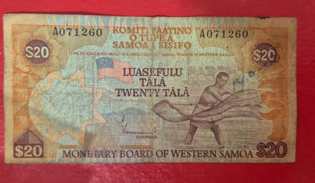 Samoa $20 Tala Banknote