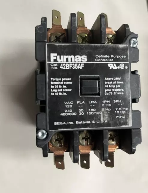 New In Box Furnas 42Bf35Af Definite Purpose Controller 120V 60Hz/110V 50V 3Poles