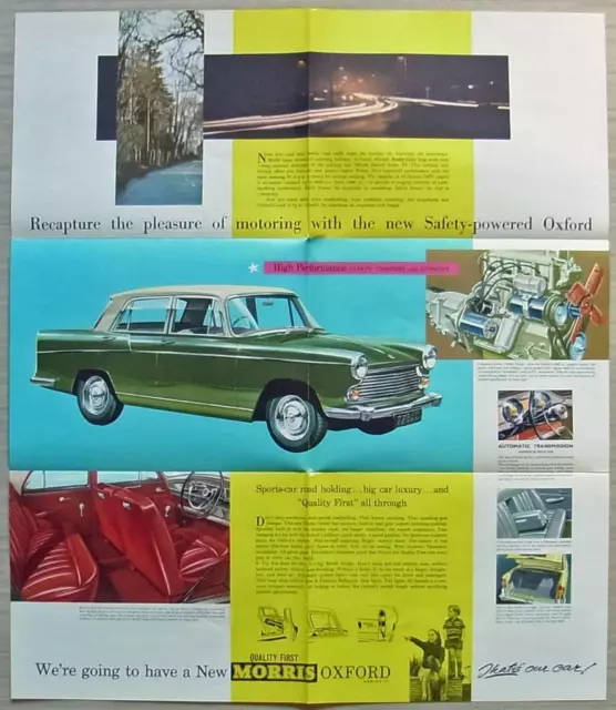 MORRIS OXFORD SERIES VI Car Sales Brochure 1963-64 #H&E 6369 3