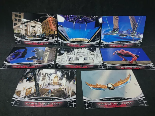 SPIDER-MAN 3 Movie Complete 8 Behind The Scenes Card Set 2007 RITTENHOUSE