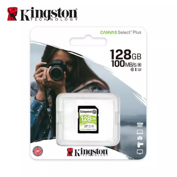 Kingston 128Go SDXC Class 10 UHS-I V10 Flash Carte Memoire Memory Card SDS2