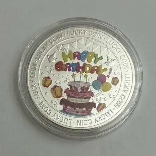 Silver "Happy Birthday" Coin - Wishes & Luck