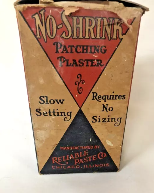 Vintage  Advertising / Empty Box of No shrink Plaster-reliable Paste