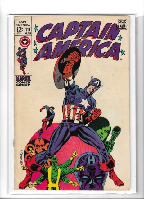 Captain America # 111 Fine [1968] Classic Steranko Cover