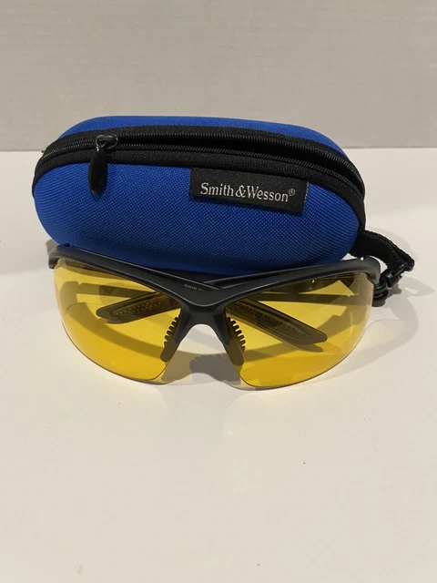 Smith & Wesson Yellow Lens Black Shooting Glasses With Case