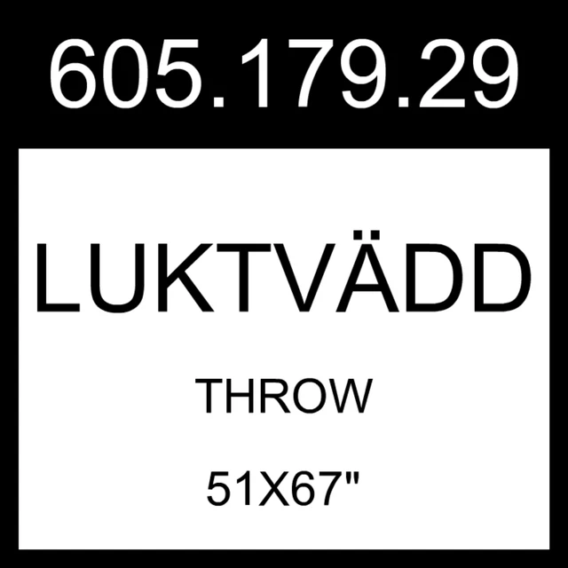 IKEA LUKTVADD LUKTVÄDD Throw Black/gray  51x67" 605.179.29