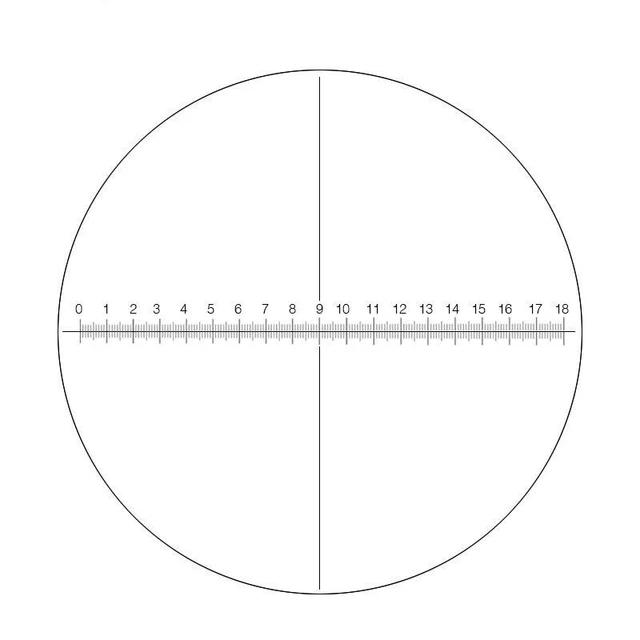Microscope Eyepiece Micrometer Calibration Slide Ocular Reticle Horizontal Ruler