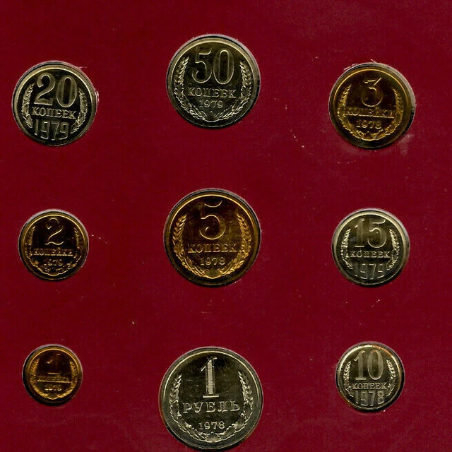 Coin Sets of All Nations USSR Russia UNC 1978-1979 3