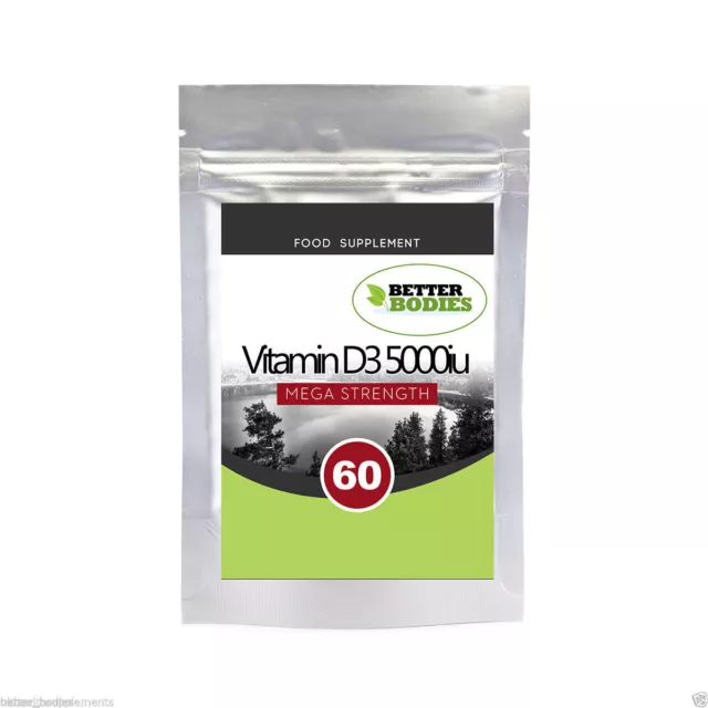 Vitamin D3 5000iu Softgels Made In The UK | 60 | 120 | 240 | 340 | 500