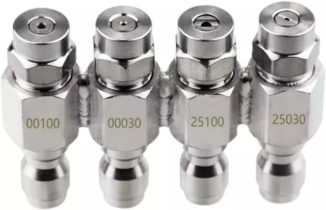 Jrod Pressure Washer Nozzles with 4-Tip Soft Wash Nozzle Tips Standard 1/4 Inch