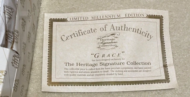 Heritage Signature Collection 2000 Porcelain Guardian Angel Doll Grace #12244 16