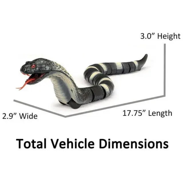 ADVENTURE FORCE CRAWLING COBRA Remote Control Rechargeable Snake Toy ...