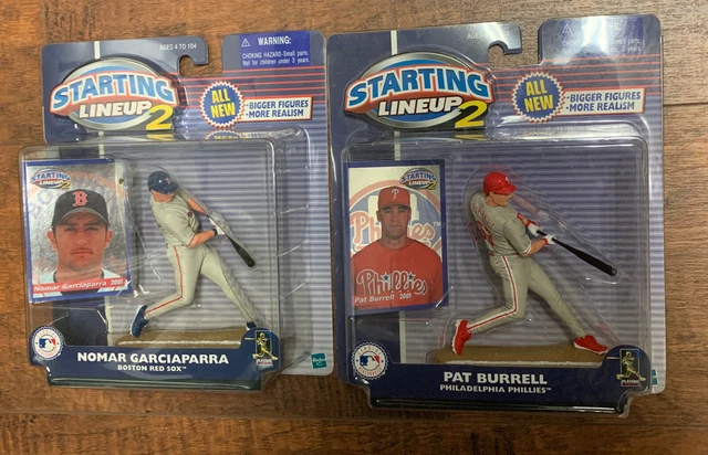 starting lineup 2 2001 Pat Burrell Phillies & Nomar Garciaparra Red Sox figures starting lineup 2 2001 Pat Burrell Phillies & Nomar Garciaparra Red Sox figures