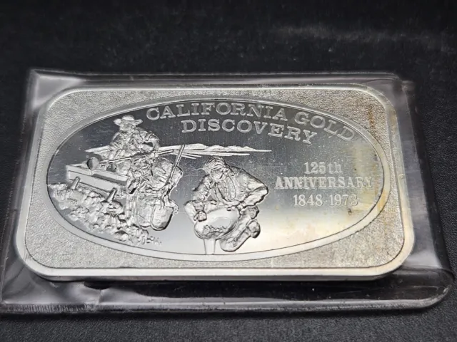 California Gold Discovery 125TH Anniversary USSC Mint Bar- Toning
