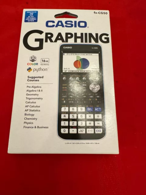 Brand New Casio High-Resolution 3D Color Graphing Calculator - Black (FX-CG50)