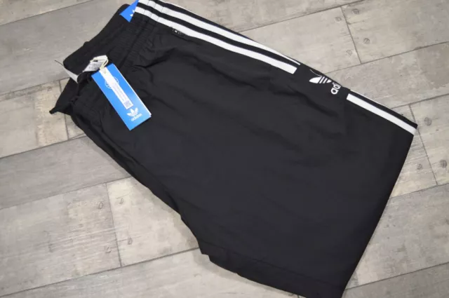 Men's Adidas Originals Black 3 Stripe Trefoil Taper Leg Track Pants Large