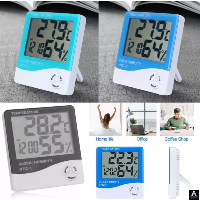 Lcd Room Thermometer Hygrometer Humidity Meter Indoor Temperature Digital Gauge