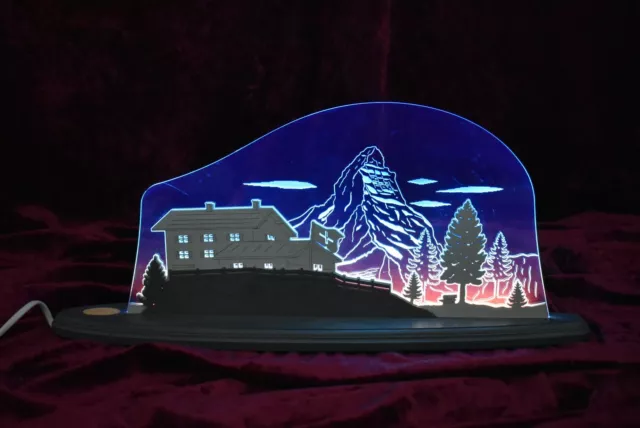 Schwibbogen LED Motiv "Matterhorn" Erzgebirge Firma Weigla Motivleuchte Blau