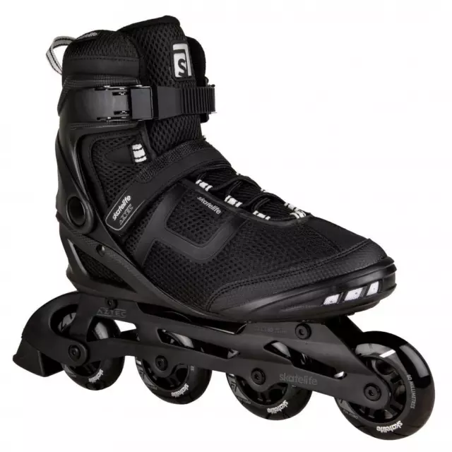 Skatelife Aztec Inline Roller Skates Black Silver