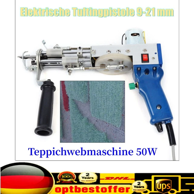 50W pistola eléctrica de mechones alfombra pistola de mechones herramientas máquina de tejer alfombras