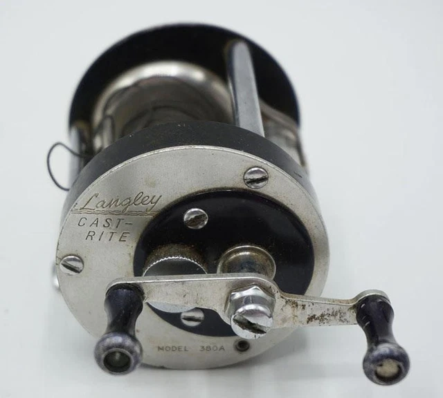 Moulinet De Pêche Vintage Langley Cast-Rite Modèle 380A – état Fonctionnel