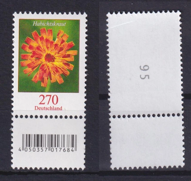 Bund 3475 EAN-Code unten RM ungerade kleine Nummer Habichtskraut 270 C **