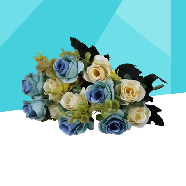 Lifelike Flower Bundle Faux Flowers Artificial Rose Simulation Bouquet