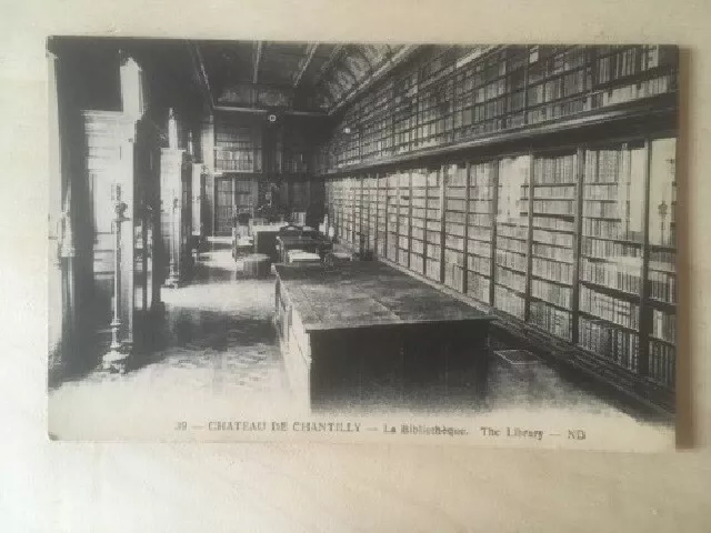 Cpa (60) Chateau De Chantilly - La Bibliotheque - The Library