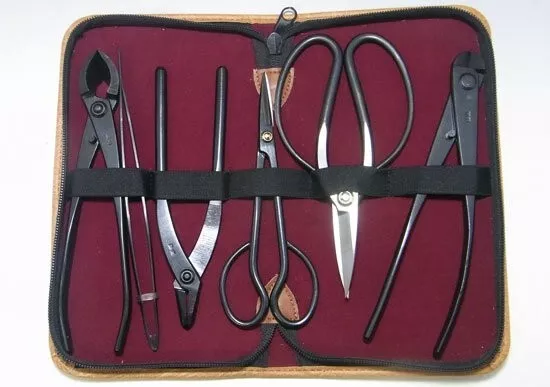 KANESHIN bonsai Steel tool set #175 6pcs Scissors Tweezers Small - Medium Tree