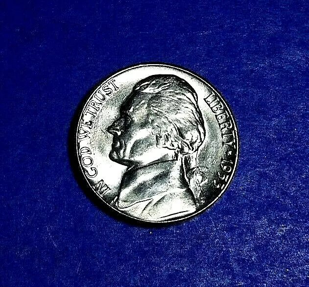 1953-D JEFFERSON 5c NICKEL BU UNCIRCULATED - STOCK PHOTO