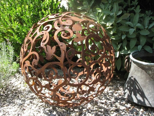 EDELROST DEKOKUGEL METALLKUGEL Gartenkugel Gartendeko Metall Kugel