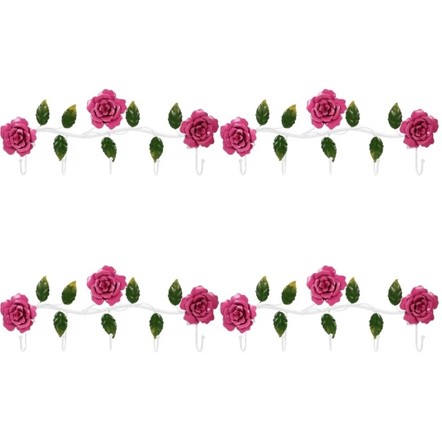 4 un. ganchos de almacenamiento en pared con forma de flor para colgador de pared para el hogar oficina
