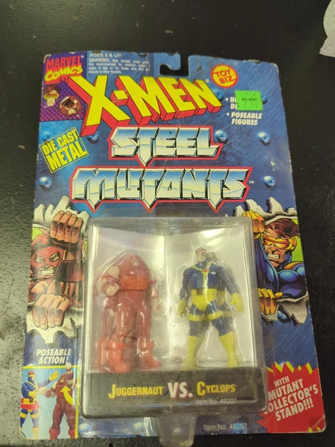Vintage Toybiz 1994 Marvel X-Men Steel Mutants Juggernaut vs Cyclops New