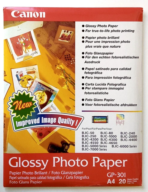 CARTA FOTOGRAFICA CANON GP301 carta fotografica 160g LUCIDA 20 fogli