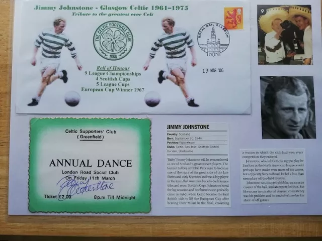 Jimmy Johnstone Celtic Lisbon Lions Legend Hand-Signed Photocard (4)