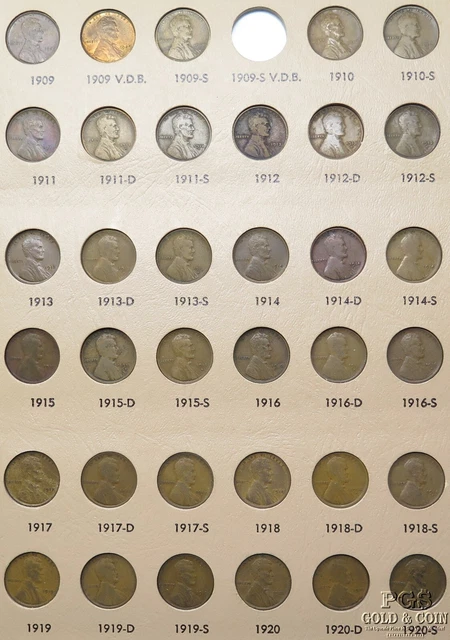 1909-1958 Lincoln Cent Book 1c Penny Includes 141 Pennies + 1909-S 24392