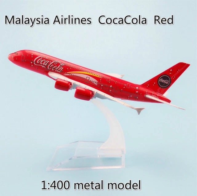 1 400 SCALE AIRPLANE Model Malaysia Coca Cola Airlines A380 Plane 1-400-scale-airplane-model-malaysia-coca-cola-airlines-a380-plane