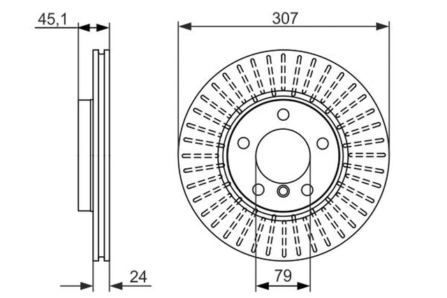 2 dischi freno Bosch 0 986 479 726 per Mini Countryman Paceman R60 R61 anteriori