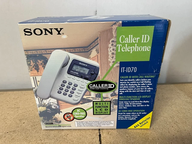Sony IT-ID70 Caller ID Multi-Function Phone LCD AC Cord-Free Operation C32
