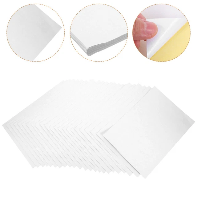 20 Feuilles D'Étiquettes Adresse YIKIADA 101,6x84,7mm - Vinyle Blanc - Imprimables Jet D'Encre/Laser - 6 Par Feuille