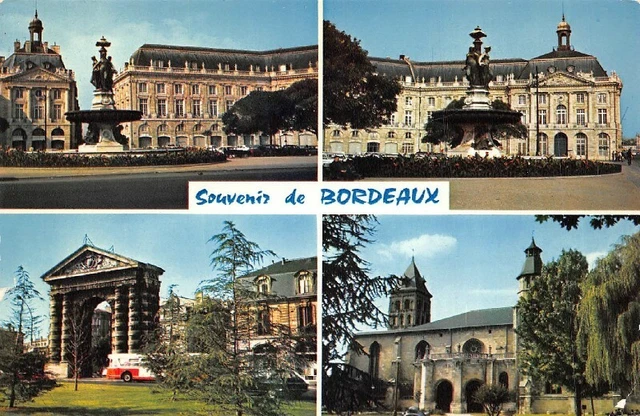 BORDEAUX - Place de la Bourse - Porte d'Aquitaine - basilique Saint-Seurin